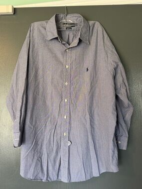 Ralph Lauren Men's Long-Sleeve Striped Button-Up Shirt - Light Blue